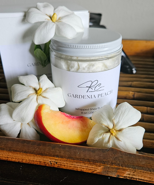 Gardenia Peach Scented Shea Butter - Ultra-whipped (small batches) 8oz | Floral Scent