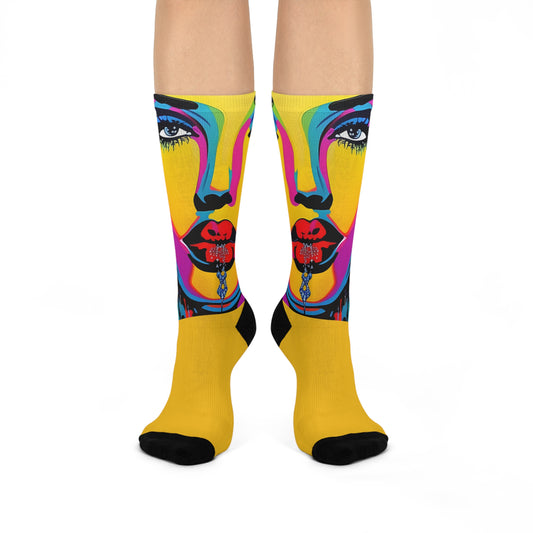 Riot Grrrl - 6 Crew Socks | Soft to Touch and Soft on Feet: Punk Collection