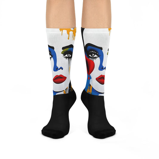 Riot Grrrl - 4 Crew Socks | Soft to Touch and Soft on Feet: Punk Collection