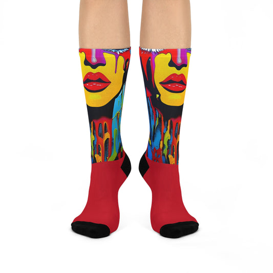 Riot Grrrl - 5 Crew Socks | Soft to Touch and Soft on Feet: Punk Collection