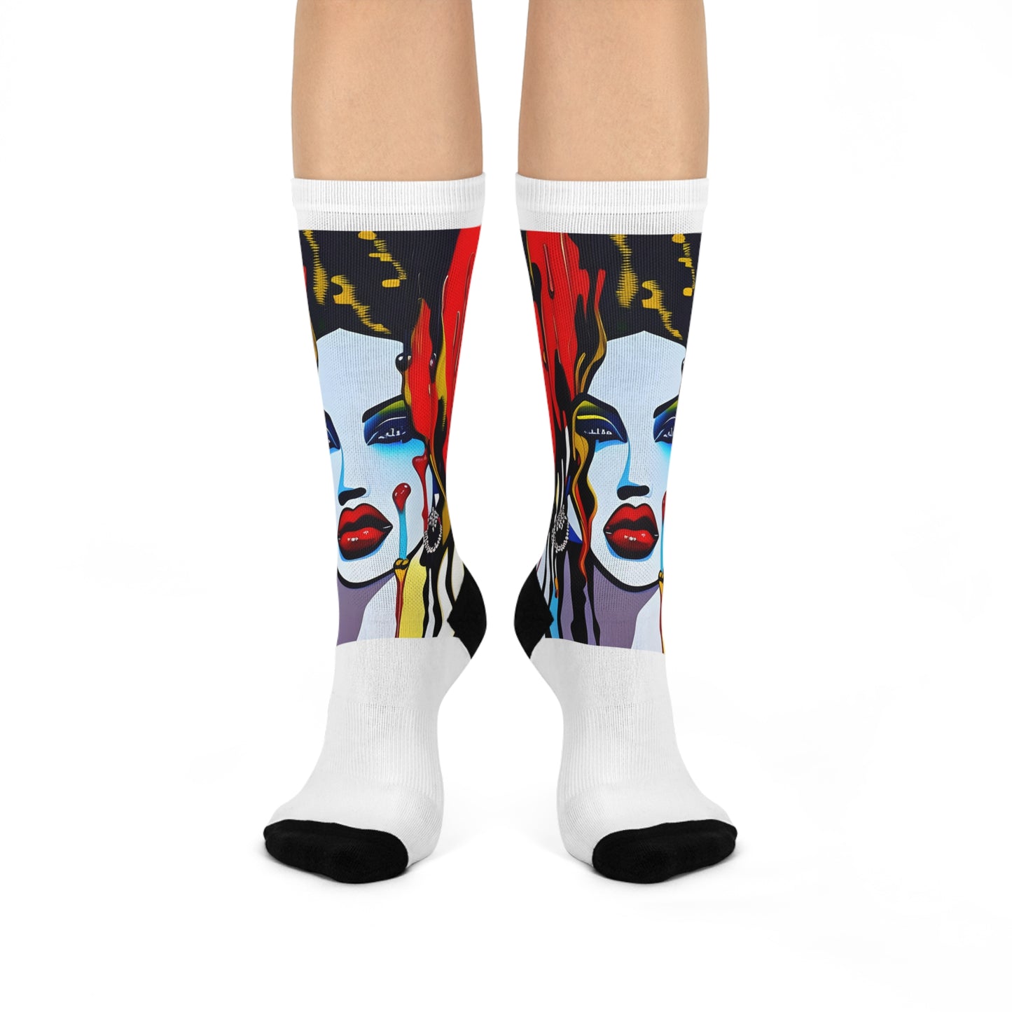 Riot Grrrl - 2 Crew Socks | Soft to Touch and Soft on Feet: Punk Collection